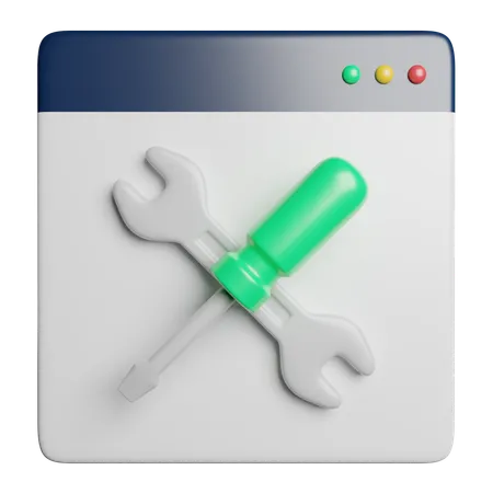 Maintenance Web  3D Icon