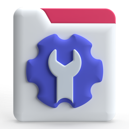 Maintenance Web  3D Icon