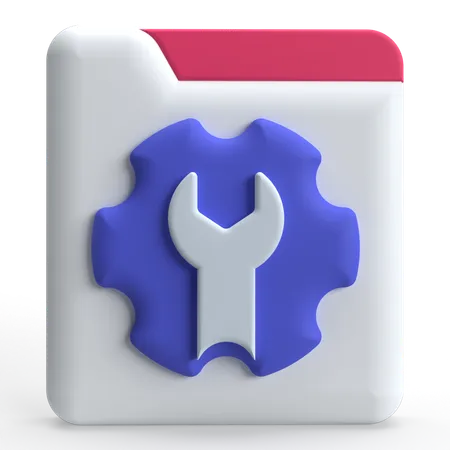 Maintenance Web  3D Icon