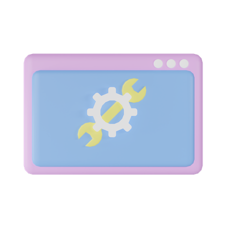 Maintenance Web  3D Icon