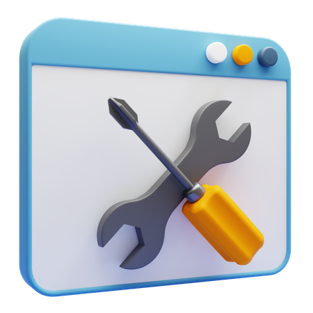 Maintenance Web  3D Icon