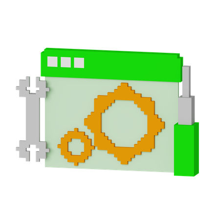 Maintenance Web  3D Icon