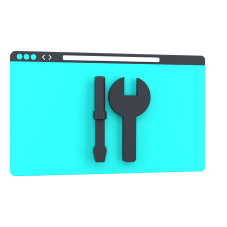 Maintenance Web  3D Icon