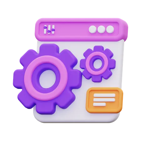 Maintenance Web  3D Icon