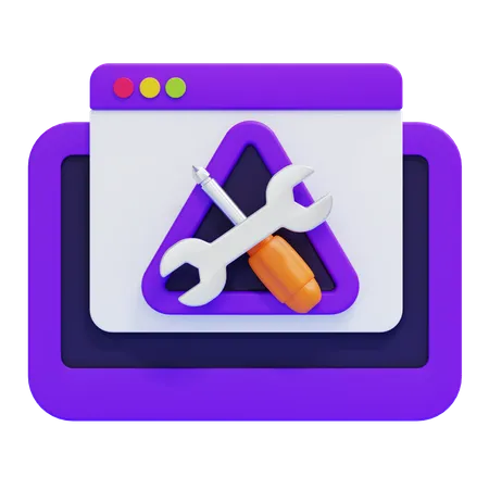 Maintenance web  3D Icon