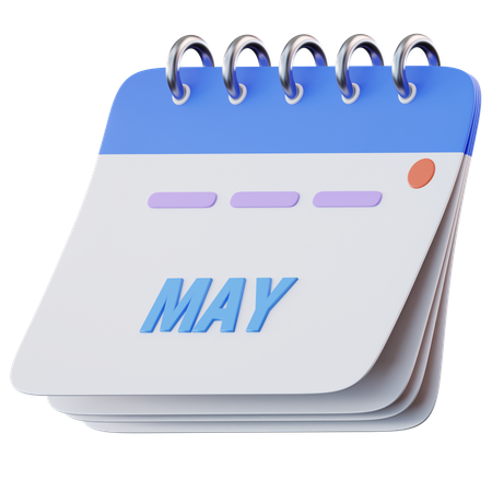 Calendário de maio  3D Icon