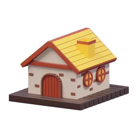 Maison  3D Icon