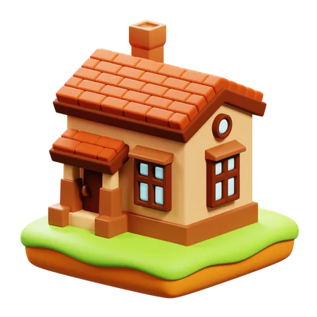 Maison  3D Icon