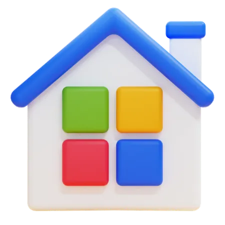 Maison  3D Icon