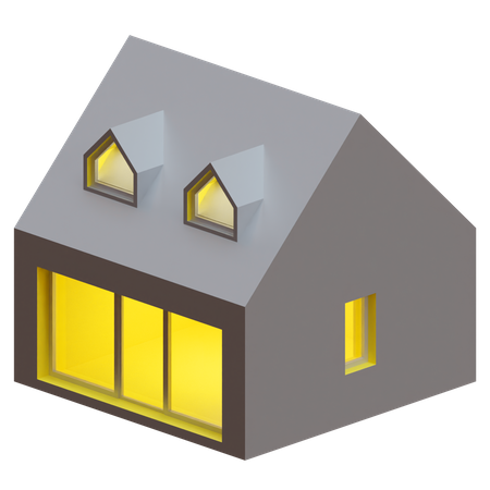 Maison  3D Icon