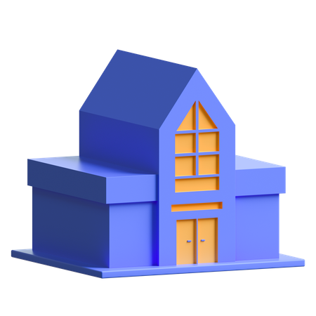 Maison  3D Icon