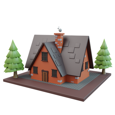 Maison  3D Icon