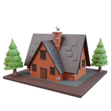 Maison  3D Icon