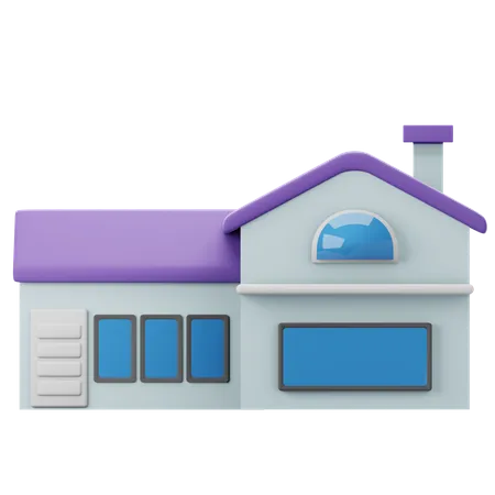 Maison  3D Icon