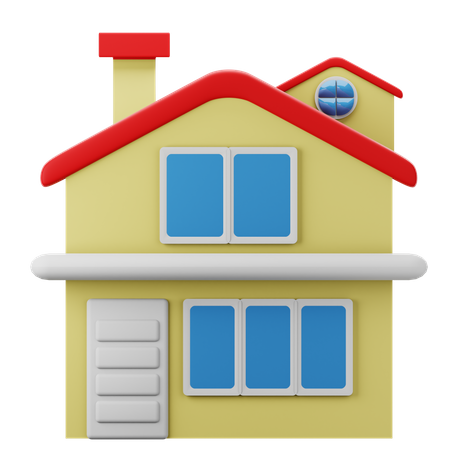 Maison  3D Icon