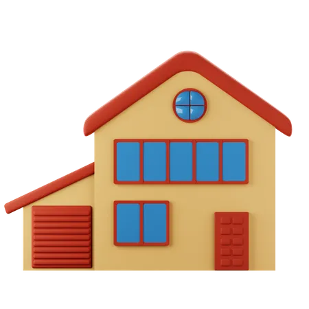 Maison  3D Icon