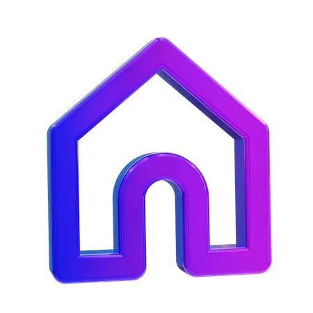 Maison  3D Icon