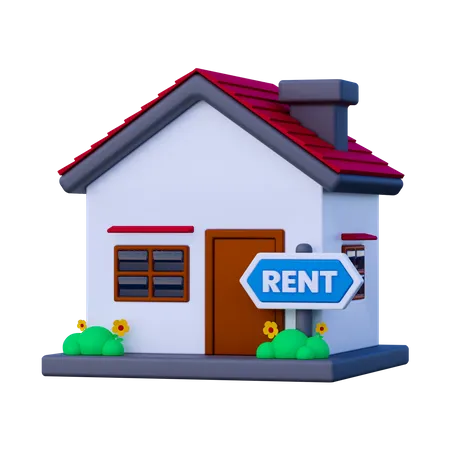 Maison à louer  3D Icon