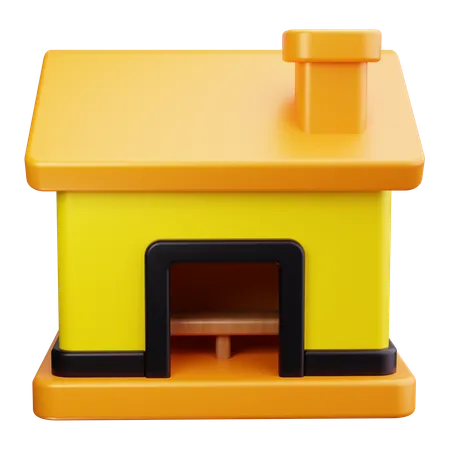 Maison à vapeur  3D Icon