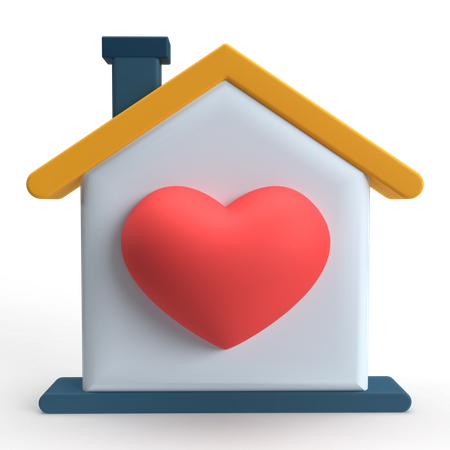 L'amour à la maison  3D Icon