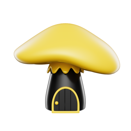 Maison aux champignons  3D Illustration