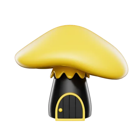 Maison aux champignons  3D Illustration