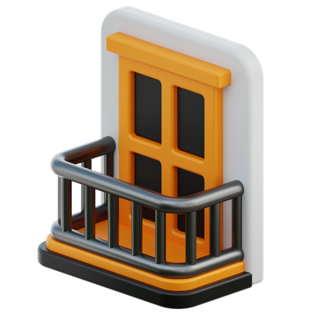Balcon de la maison  3D Icon