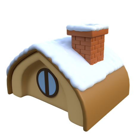 Cheminée de maison  3D Icon