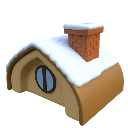 Cheminée de maison  3D Icon