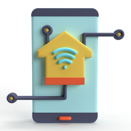 Accueil se connecter au téléphone  3D Icon