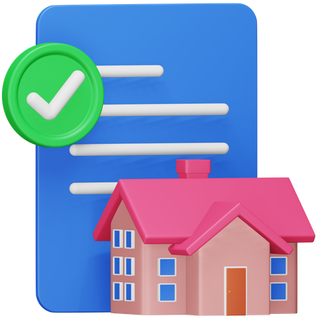 Contrat de maison  3D Icon