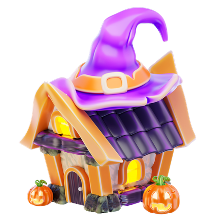 Maison d'Halloween  3D Icon