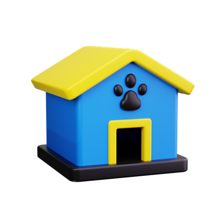 Maison de chat  3D Icon