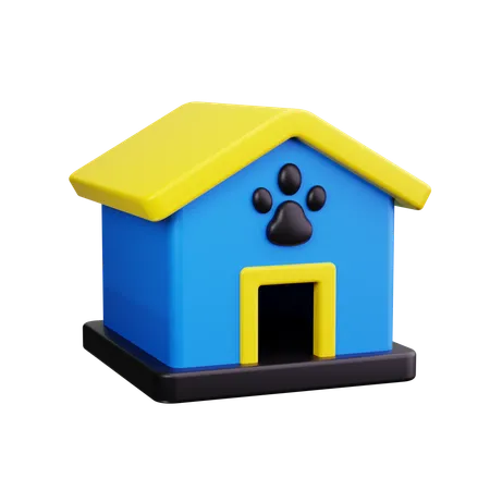 Maison de chat  3D Icon