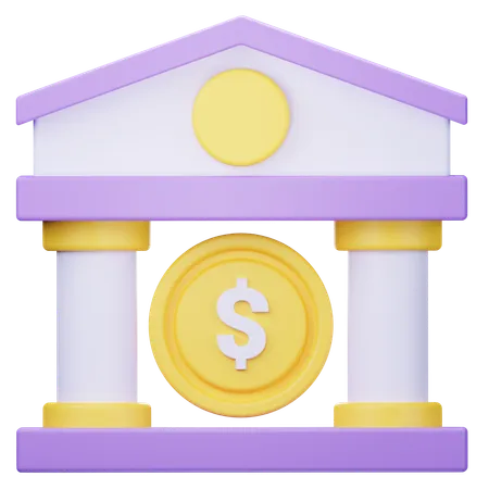 Banque  3D Icon