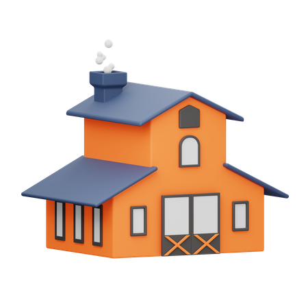 Maison de grange  3D Icon