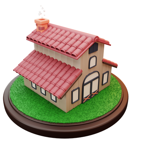Maison de grange  3D Icon