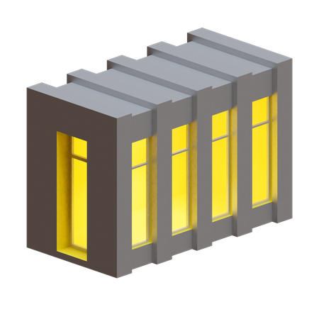 Maison de ligne verticale  3D Icon