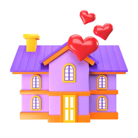 Maison de mariage  3D Icon