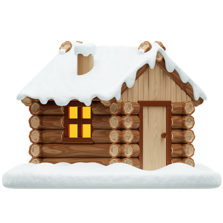 Maison de neige  3D Icon