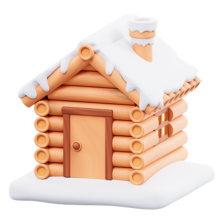 Maison de neige  3D Icon