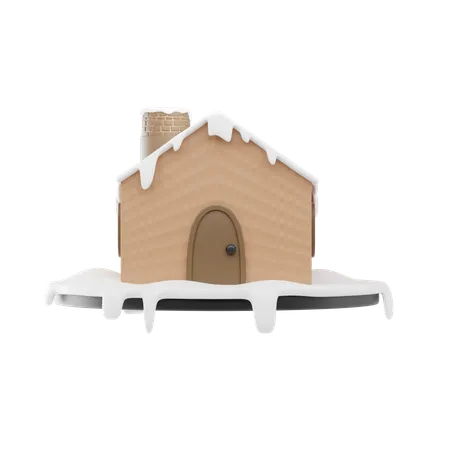 Maison de neige  3D Icon