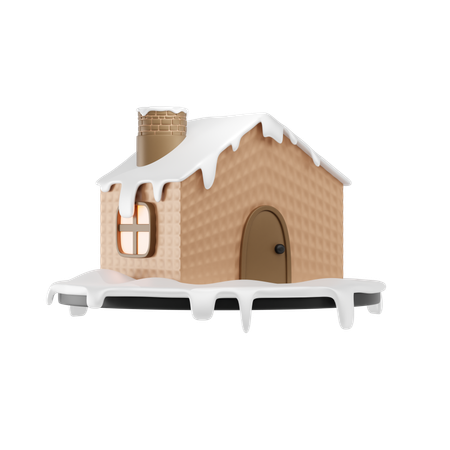 Maison de neige  3D Icon