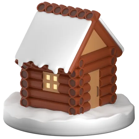 Maison de neige  3D Icon