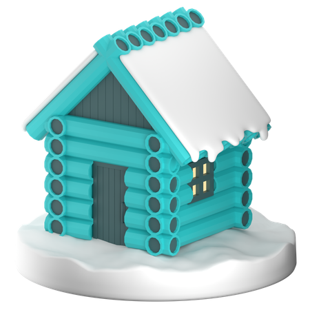 Maison de neige  3D Icon