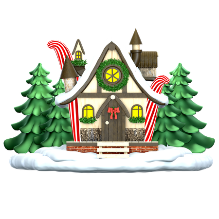 Maison de neige  3D Icon