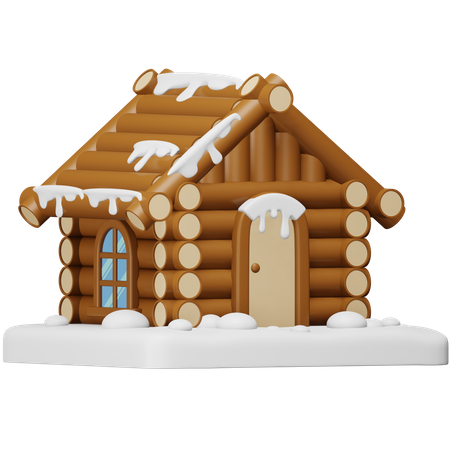 Maison de neige  3D Icon