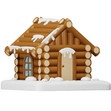 Maison de neige  3D Icon