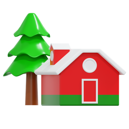 Maison de Noël  3D Icon