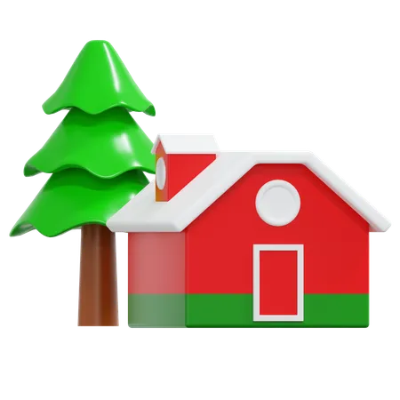 Maison de Noël  3D Icon